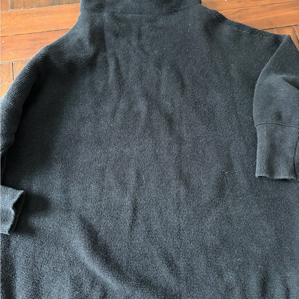 Free People Women’s Oversized Charcoal Turtleneck Sweater